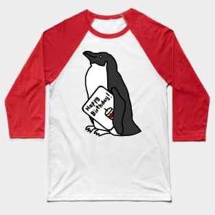 Animals Birthday Greetings Penguin says Happy Birthday Baseball T-Shirt